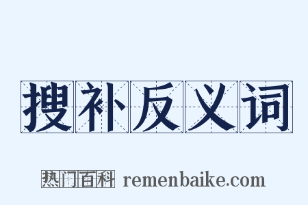 搜补反义词是什么意思的图片